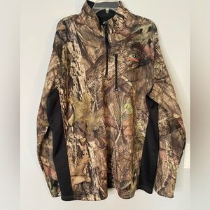 Mossy Oak Sweater Mens Extra Large Camouflage 1/4 Zip Jacket Pullover